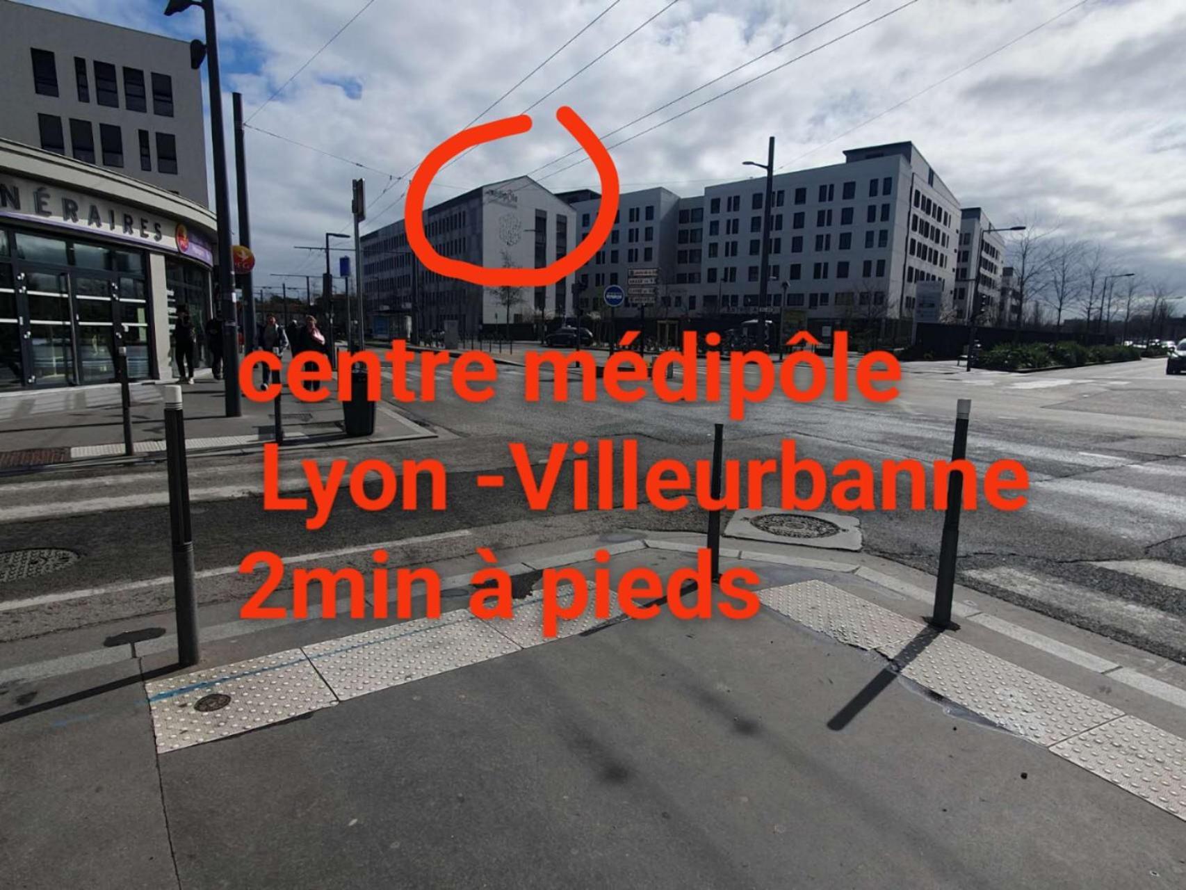 Medipole T2 Avec Un Garage Gratuit Sur Place, 16Min A Centre Ville Lyon En Metro A Villeurbanne Exterior foto